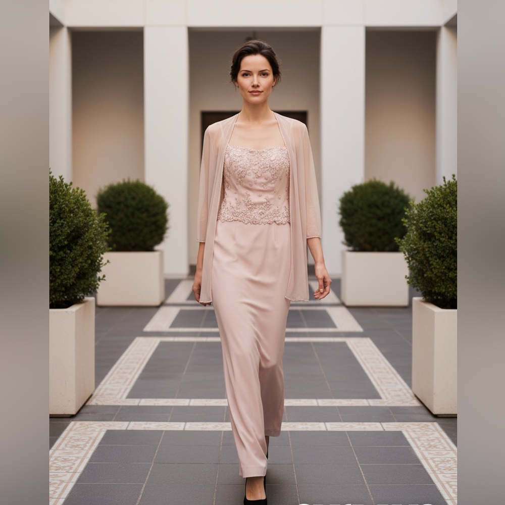 Montage by Mon Cheri Elegant Pink Evening Gown 4